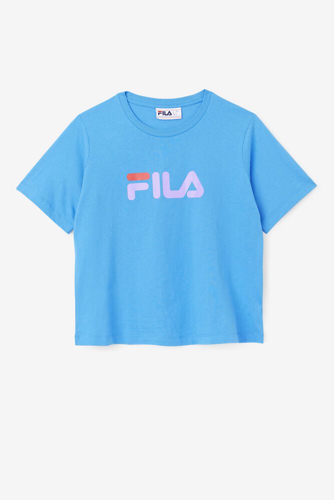 Fila T-Shirt Womens Blue - Thea - Philippines 3576190-PF